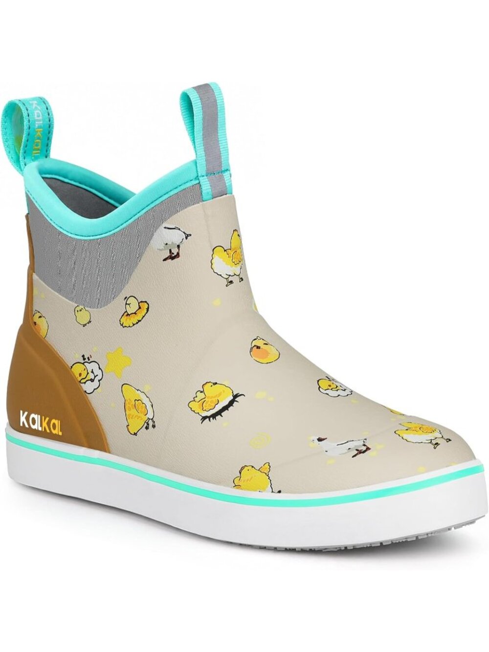 Women's Yellow Seafoam Trim Collection Traction Waterproof Ankle Fishing Boots